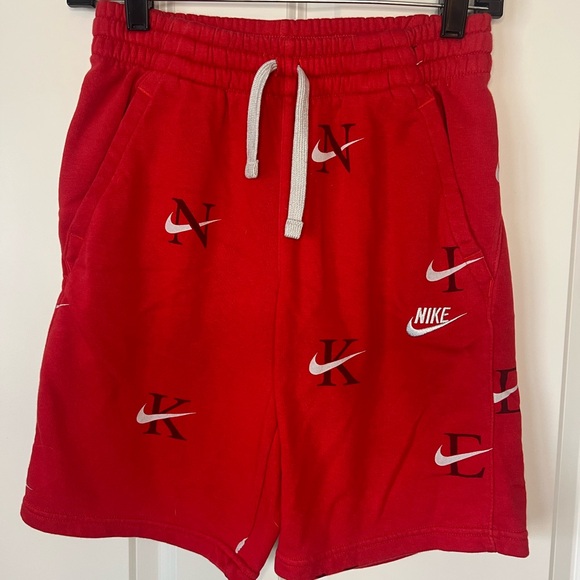 Nike Other - Nike Red Logo-Print Kids Pull-On Shorts